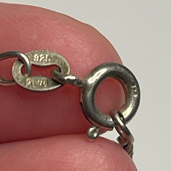 Murano Glass Pendant Necklace 925 Italy Sterling silver chain signed vintage - Picture 7 of 15